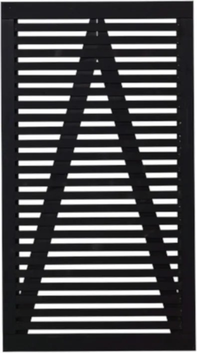 Tuinpoort vuren - Tokyo louvre recht zwart (100 x 180 cm)