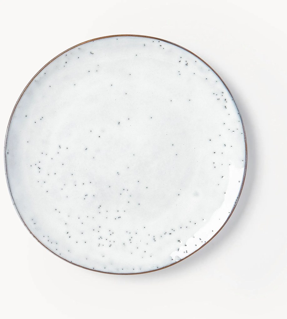 Handgemaakte dinerbord Nordic Sand, 4 stuks