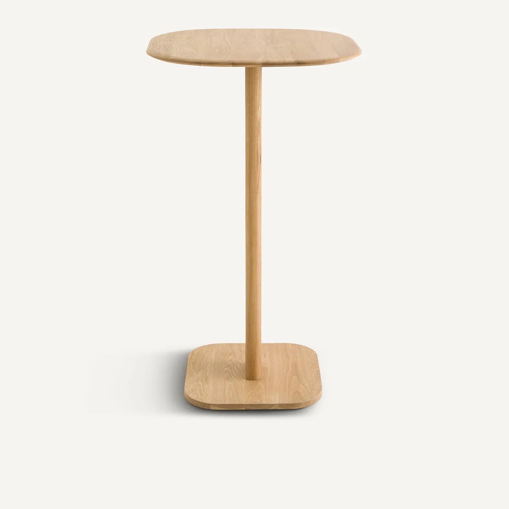 Hoge bistrotafel in massief eiken en ijzer, Gallina ontwerp, MONCEAU