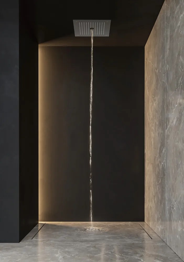 Hotbath Mate M148 inbouw hoofddouche vierkant 38cm geborsteld koper PVD