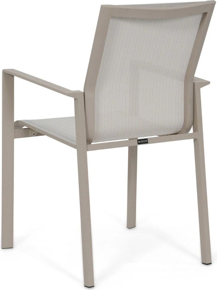 Tuinset 6 personen 180 cm Aluminium Zand/Beige Lifestyle Garden Furniture Timo/Camila