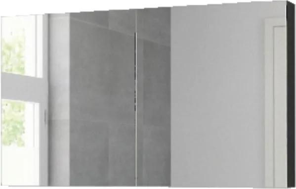 Bruynzeel aluminium spiegelkast 2-deurs 80cm zwart 232415