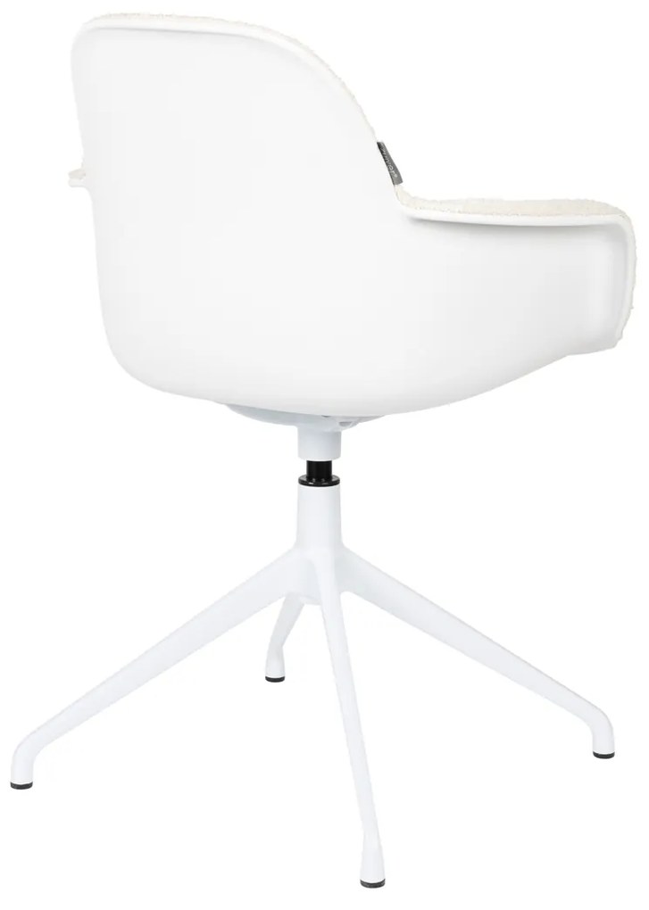Zuiver Albert Kuip Swivel Witte Armstoel Draaibaar