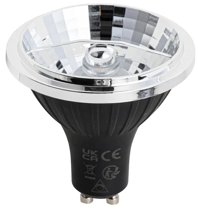 Set van 5 GU10 dimbare LED lamp 70mm 6.5W 600 lm 3000K