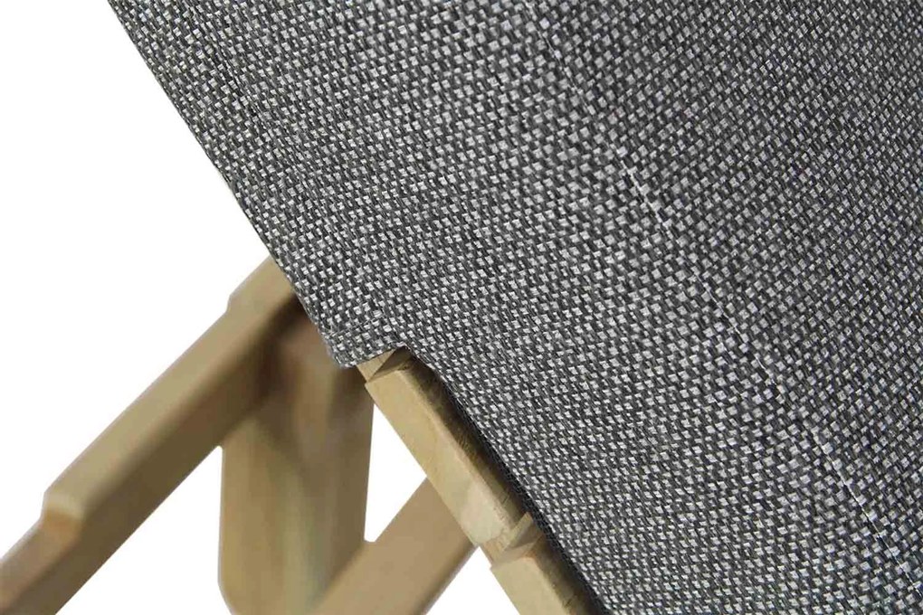 Santika Furniture Santika Arlington Lounger Met Antraciet Kussen Teak Old Teak Greywash