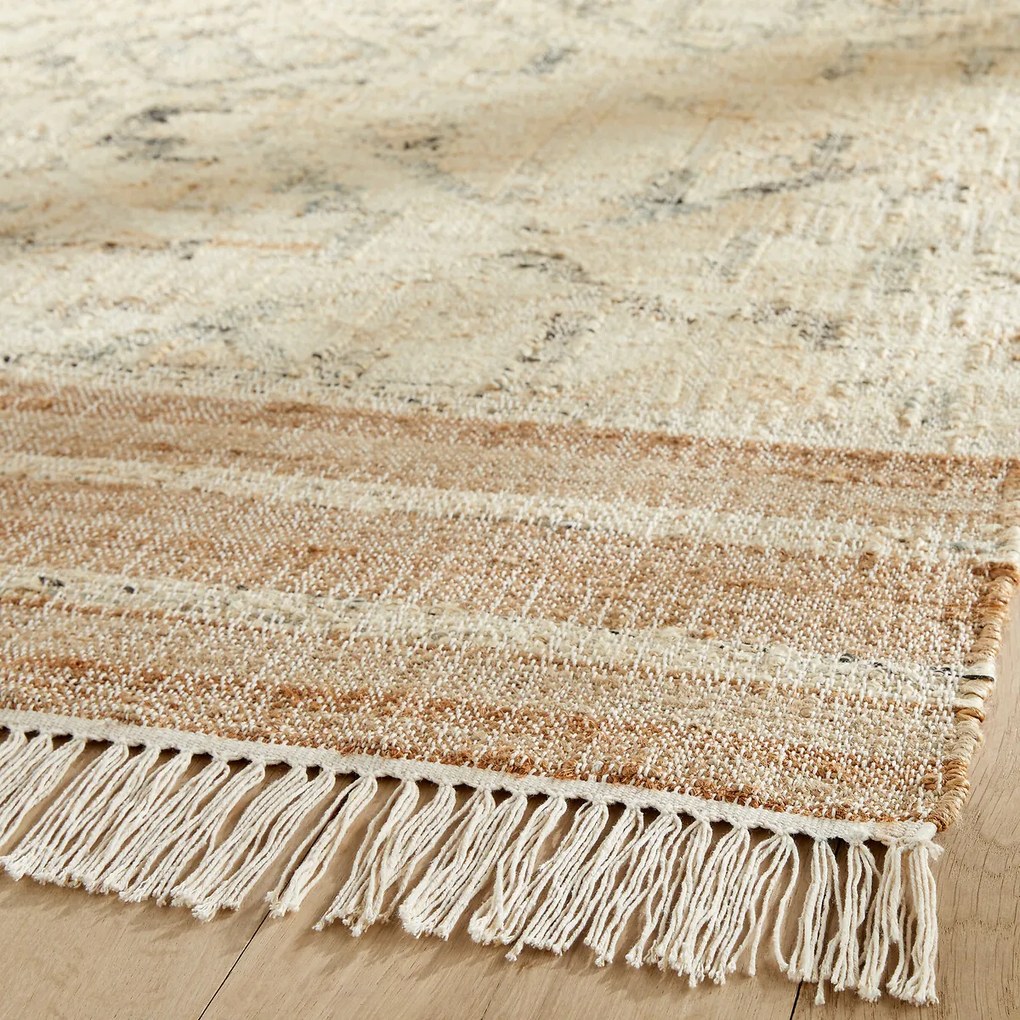 Vloerkleed in jute, handgeweven, Jelena