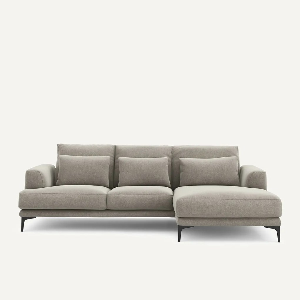 Hoekbank rechts van chenille fluweel, Marsile