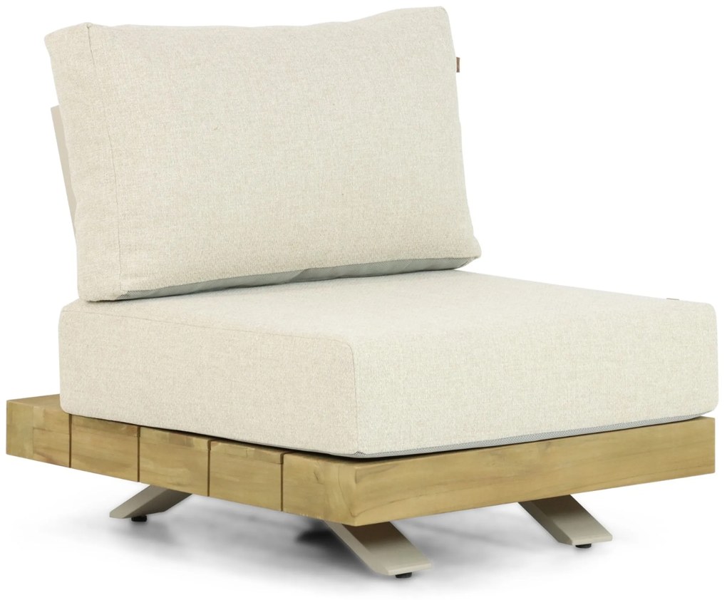 Hoek loungeset 6 personen Teak Taupe Santika Furniture Santika