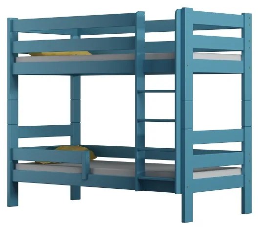 Kinderen Blauw Stapelbed van massief hout - Toby For Kids Kinderen Junior 5056231731232 Children's Beds Home, 200x90, Ja, Schuimmatras van 9 cm Childr
