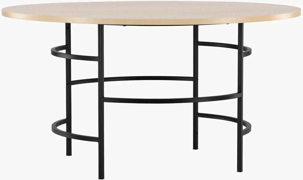 Ronde eettafel Copenhagen met houtlook tafelblad, Ø 140 cm