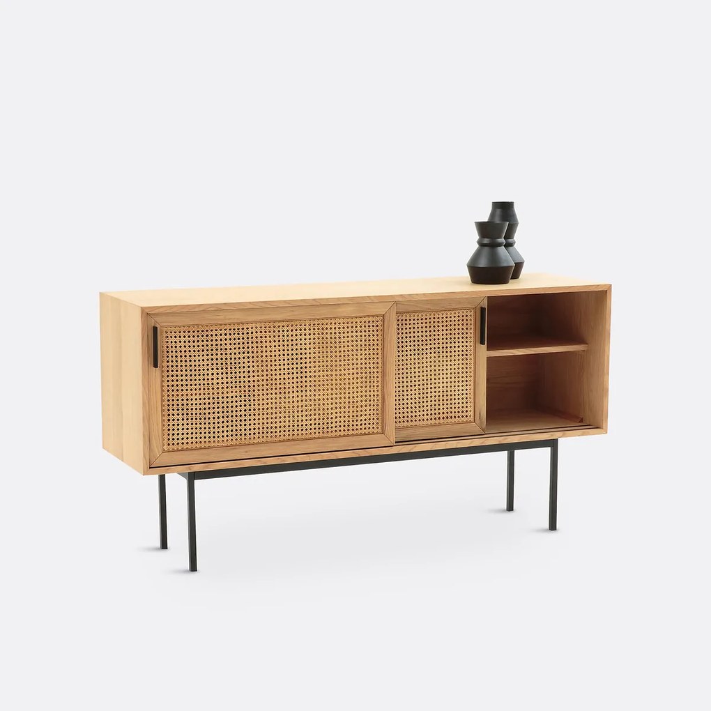Eiken dressoir, gefineerd en gevlochten, Waska