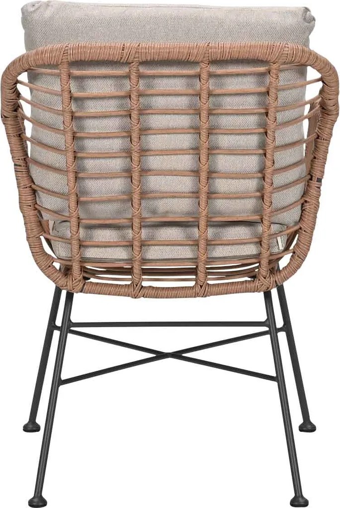 Garden Impressions Lucas tuinset bruin 5-delig - Tulli tuintafel light teak look Ø122 cm