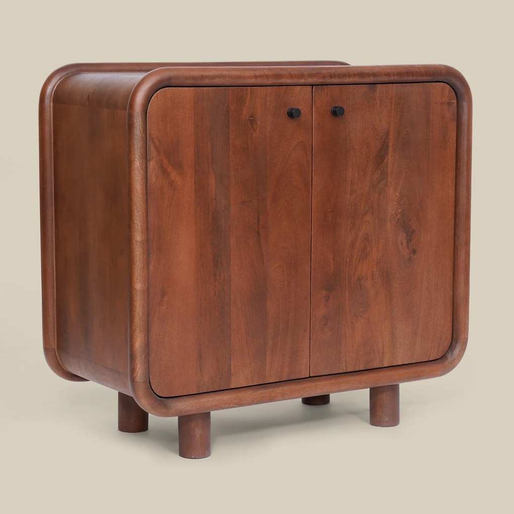 Houten Kastje Met Ronde Hoeken - 90x43x75cm.