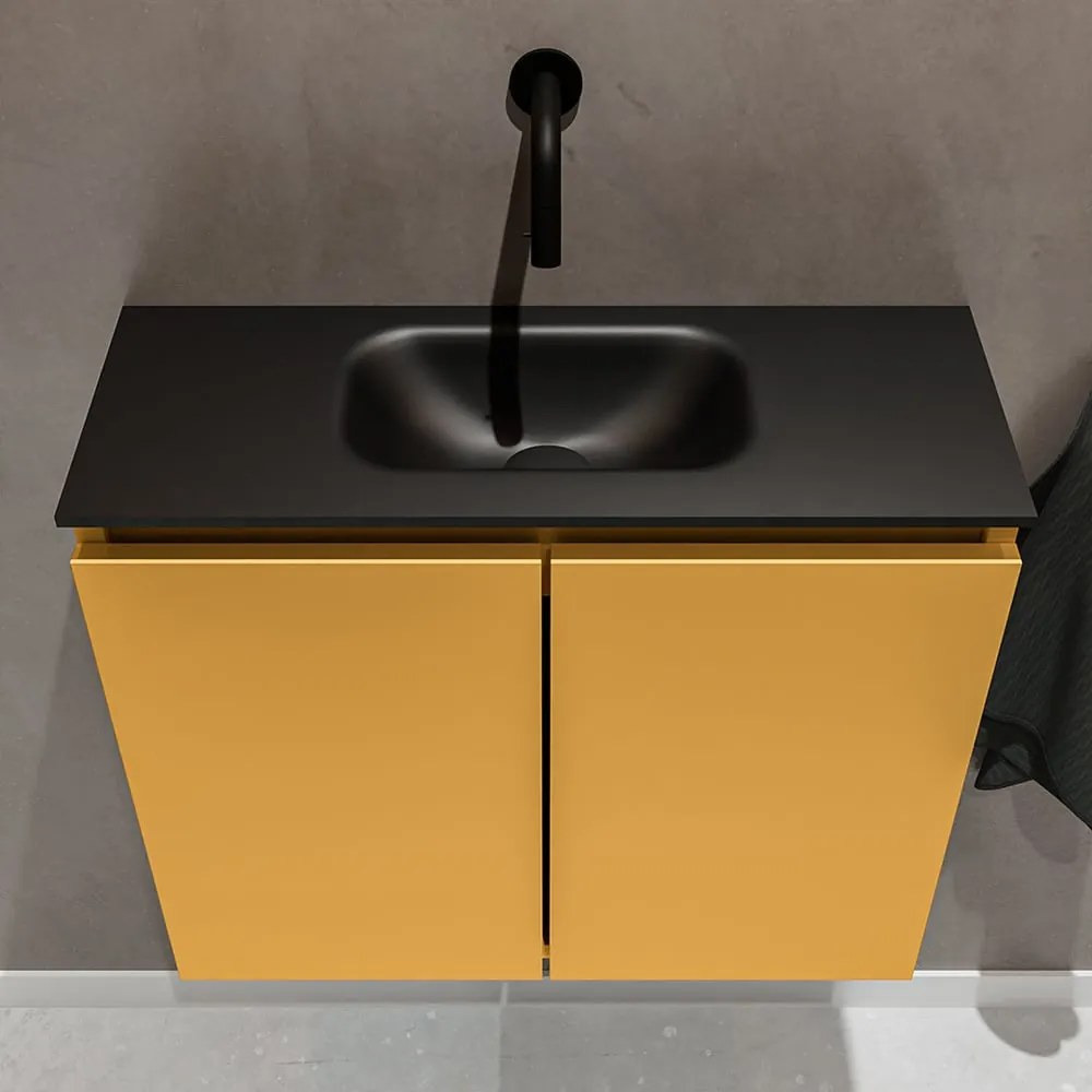 Mondiaz Ture 60cm toiletmeubel ocher met wastafel urban midden geen kraangat