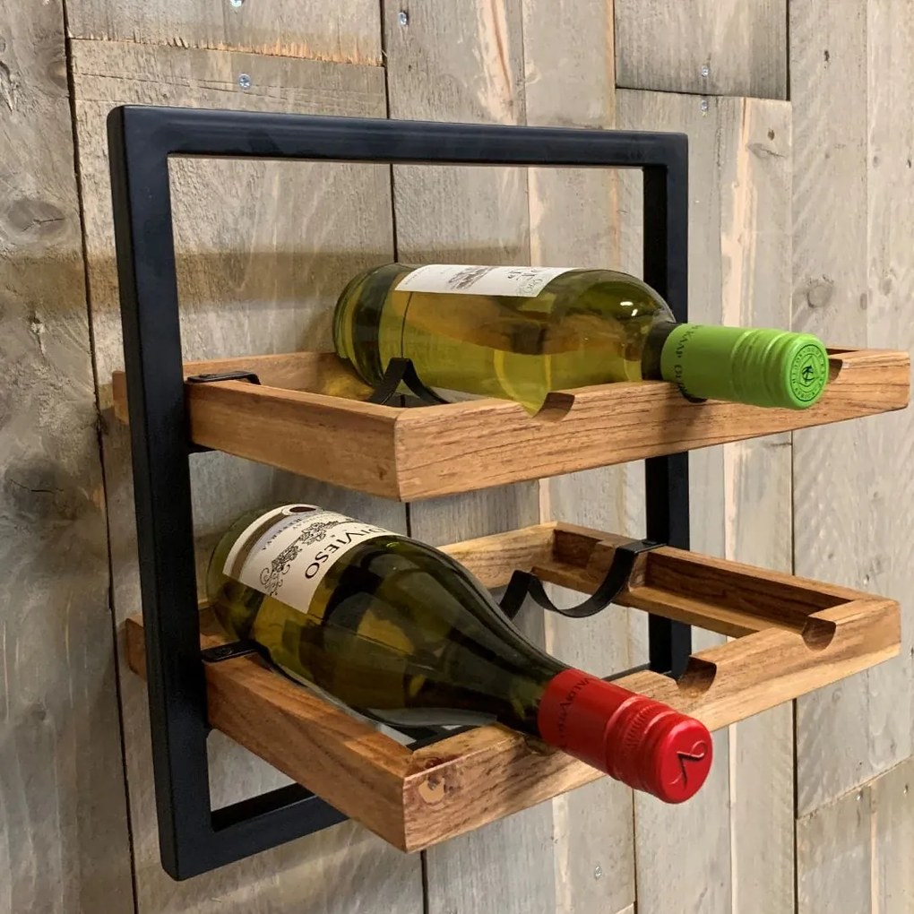 Industriele Wandplank Wine Shelfie F– 35 X 35 Cm