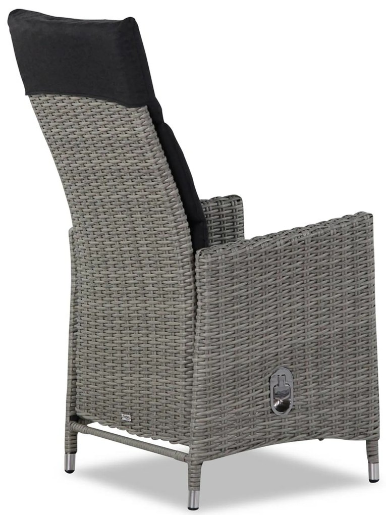 Verstelbare Tuinstoel Wicker Grijs-antraciet Garden Collections Madera