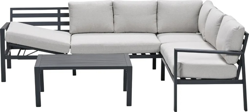 Garden Impressions Denver loungeset 4-delig rechts – donker grijs