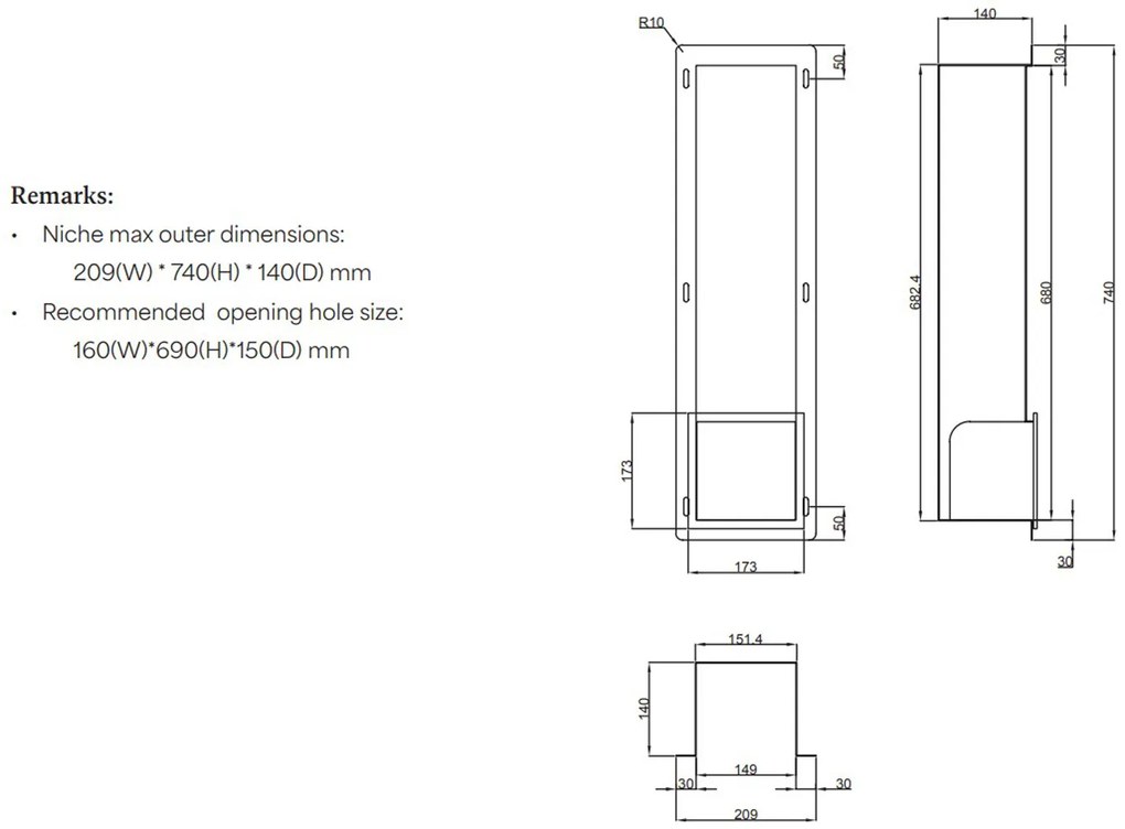 Hotbath &More inbouw reserverolhouder gunmetal geborsteld PVD