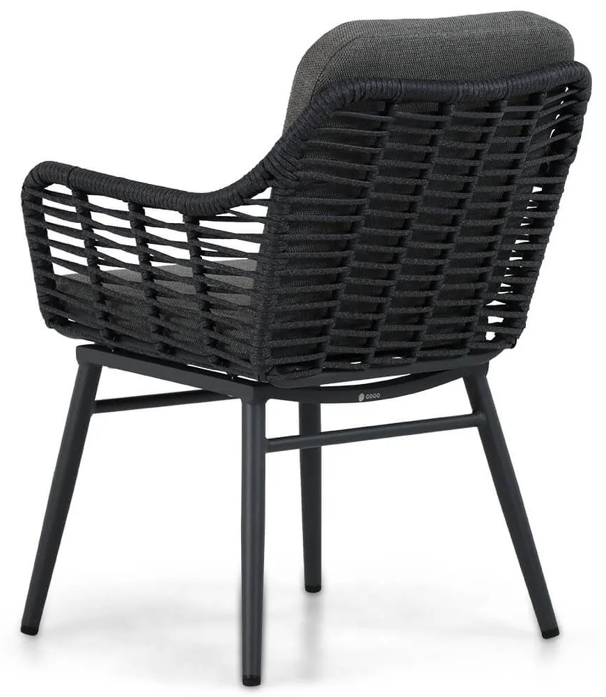 Tuinset 4 personen 180 cm Aluminium/wicker Grijs Coco Antoni/Vienna