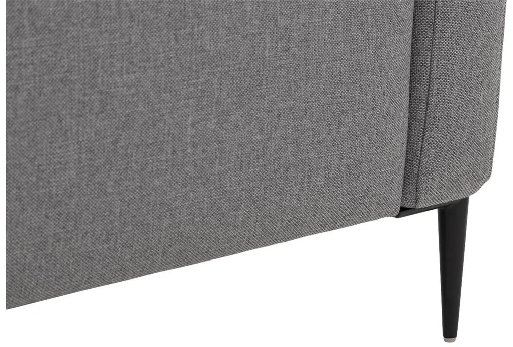 Goossens Key West grijs, stof, 3-zits, modern design