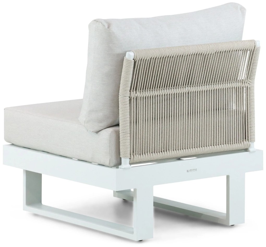 Hoek loungeset 6 personen Aluminium Wit Lifestyle Garden Furniture Lorenzo