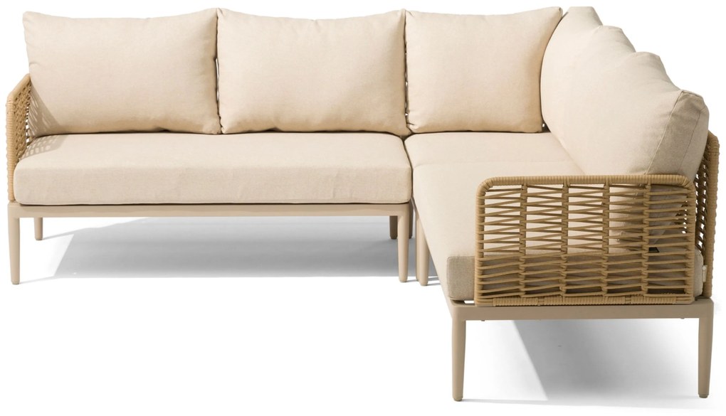 Hoek loungeset 5 personen Wicker/Aluminium/Aluminium/wicker Taupe Coco Ibiza