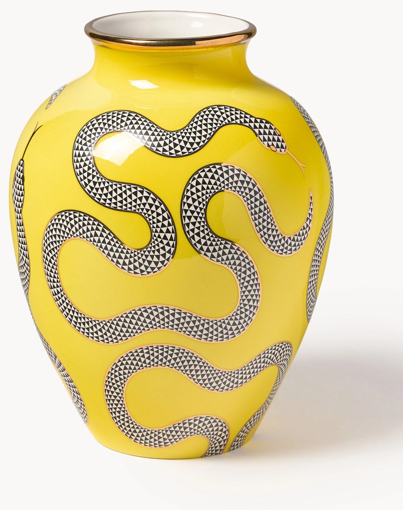 Porseleinen vaas Eden met goud, H 27 cm