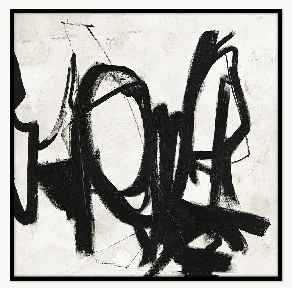 Handgeschilderd ingelijst canvas Playblack