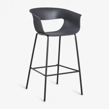 Alanys Hoge Tuinkruk Van Polypropyleen En Ijzer Grijs – Grafiet & ↑75 Cm - Sklum