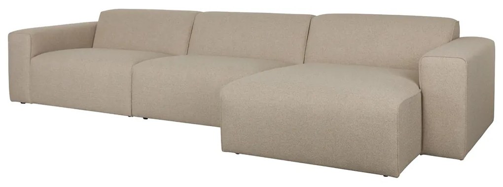 Zuiver Milka Cappuccino Design Bank Met Chaise Longue Rechts Cappuccino