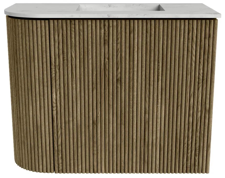 Mondiaz Joya DLux 50cm toiletmeubel ronding links dusk met wastafel faye rechts 1 kraangat opalo