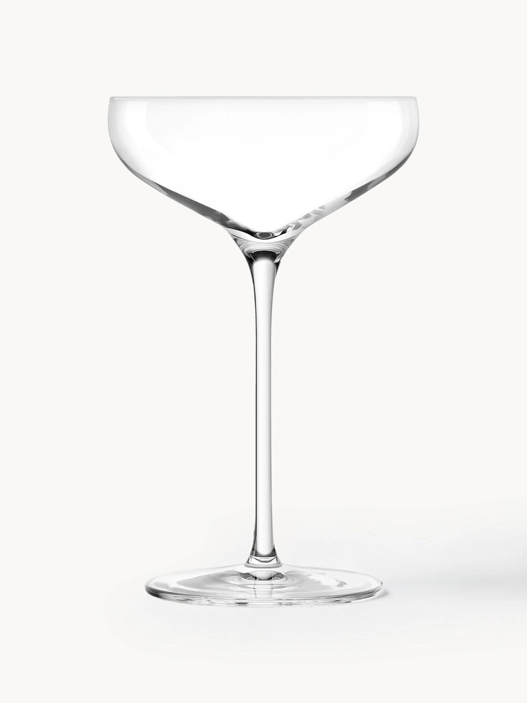 Kristalglazen champagneglazen Swing, 6-delig