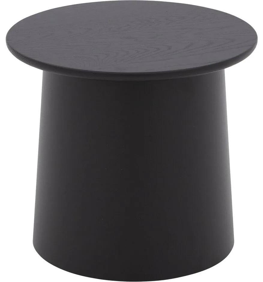 Goossens Excellent Salontafel Uniek rond, hout eiken zwart, elegant chic, 50 x 44 x 50 cm