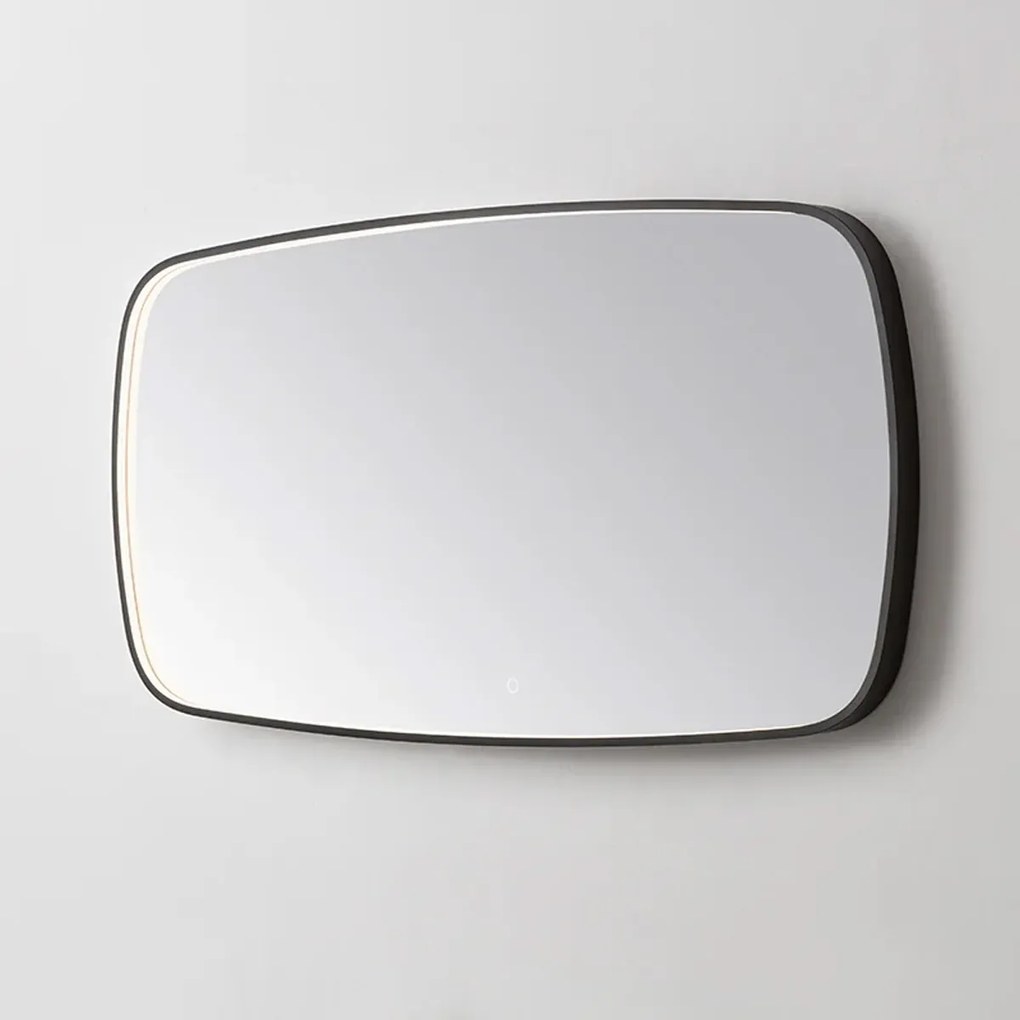 Lambini Designs Calera spiegel 120cm met spiegelverwarming en dimbare verlichting zwart mat