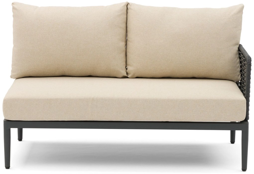 Hoek loungeset 5 personen Aluminium/wicker Grijs Coco Ibiza