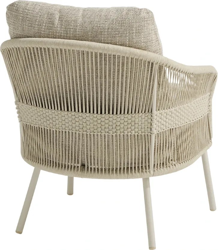 4 Seasons Outdoor Corfu low dining tuinstoel Linnen Tuinstoel beige weerbestendig