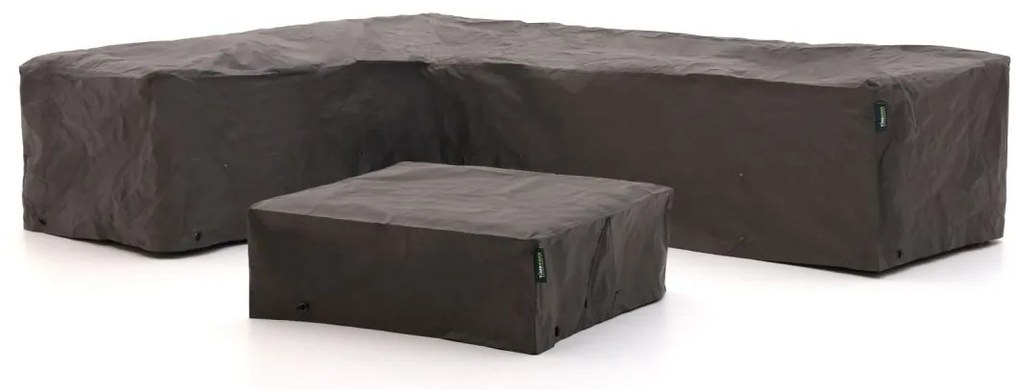 + 15% kassakorting | Tuinmeubelhoes geschikt voor Hoek loungeset | Kees Smit  | Kunststof | Grijs - Antraciet | 235x95cm | Kees Smit Tuinmeubelen