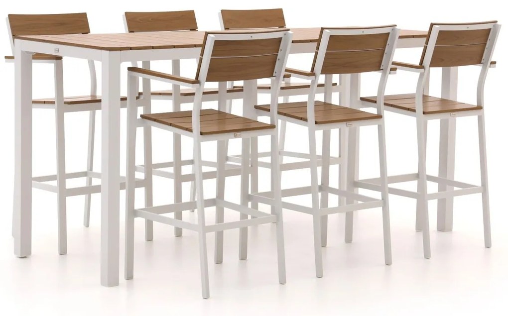 + 10% kassakorting | Barset Bellagio  | 6 personen | Tuinset polywood | 7-delig | Kees Smit Tuinmeubelen