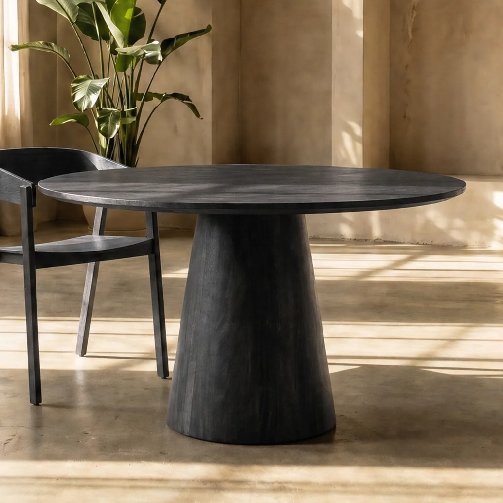 Eleonora Aron Ronde Eettafel Zwart 130 Cm - 130 X 130cm.