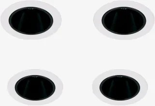 Pack Van 4 Inbouw Led-downlights Met Aluminium Ringen Ø5 Cm En Geleidelijke Aan- En Uitschakeling Luisiana Warm Wit 2700k & Wit – Zwart & 3 W & 38º -