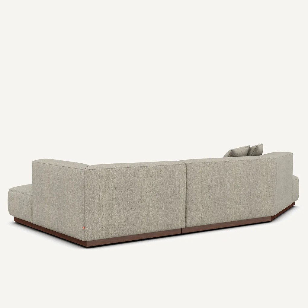 XL hoekbank rechts met tweed voetensteun, JACOPO