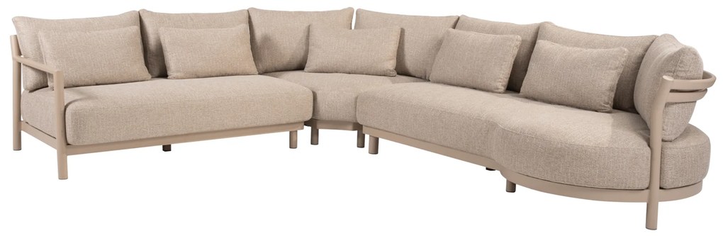 Mykonos modulaire hoek loungeset 3 delig latte 4 Seasons Outdoor