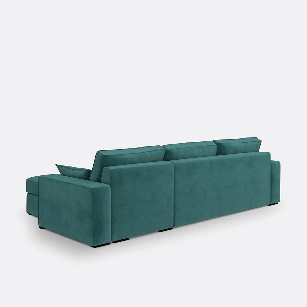 Hoekslaapbank van fluweel Comfort BULTEX®, Cécilia