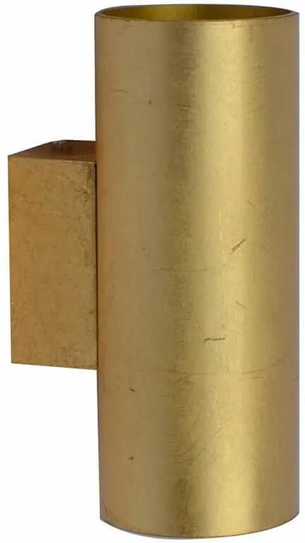 Gouden LED wandlamp Meral, cilindrisch