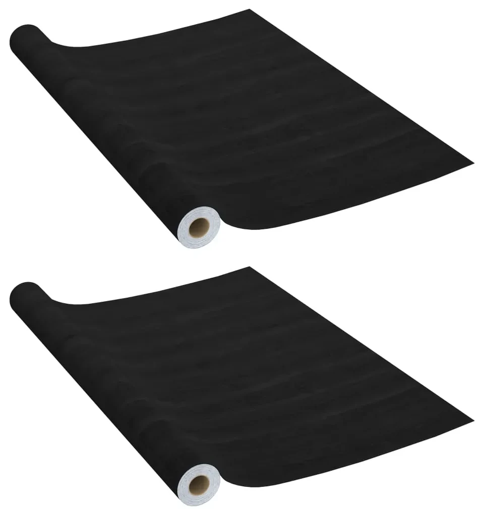 vidaXL Meubelfolies zelfklevend 2 st 500x90 cm PVC donkerhoutkleurig
