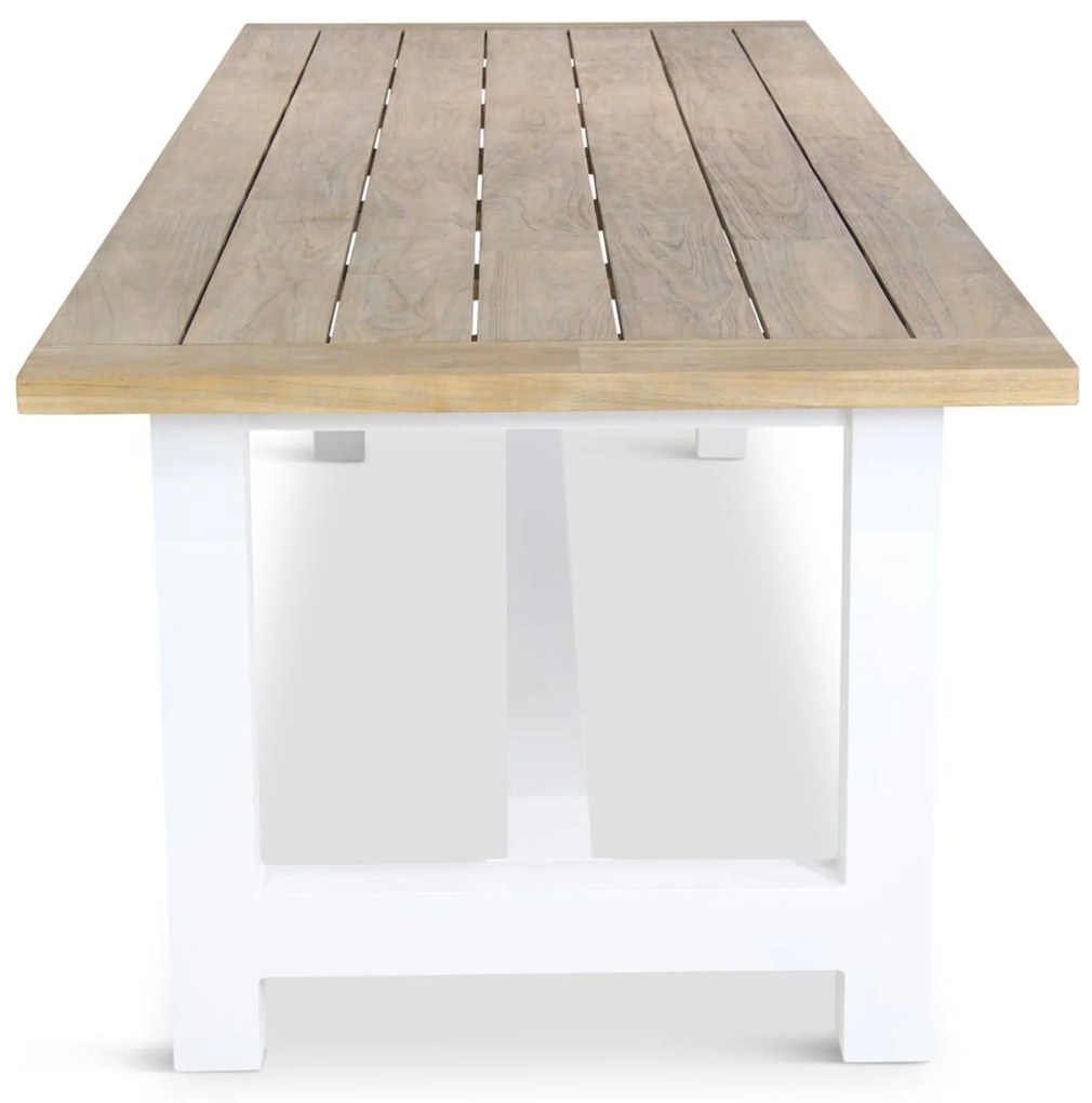 Dining Tuintafel rechthoekig 300 x 100 cm Wit Los Angeles