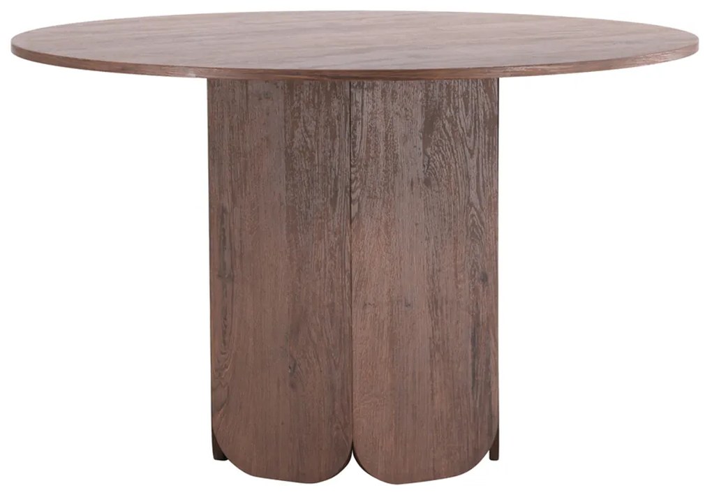 Ronde Eettafel Vijfhoekpoot Mocca - 120 X 120cm.