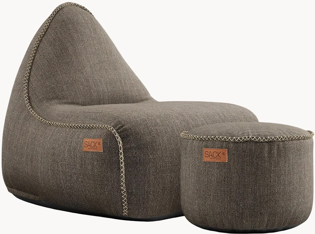 Outdoor zitzak Cobana met poef