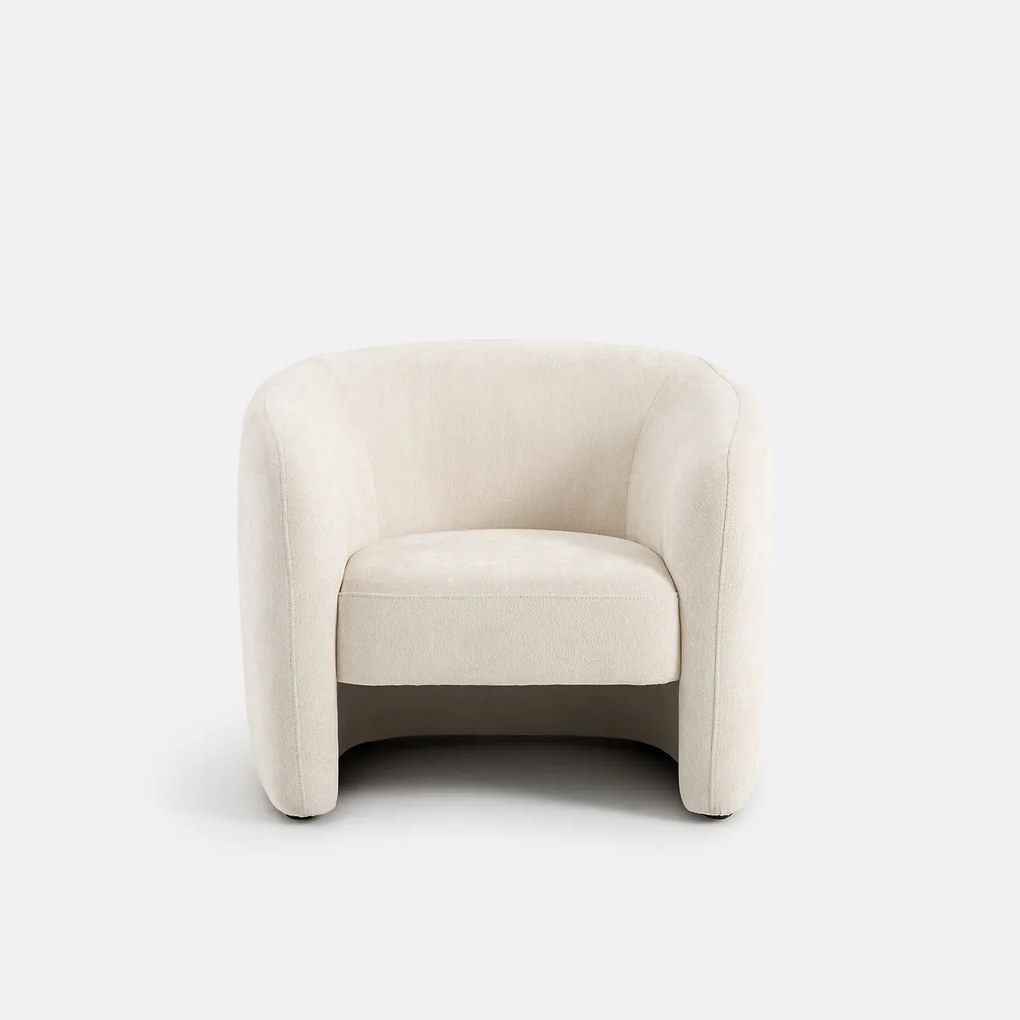 Fauteuil in fijne chenille, LANDINE
