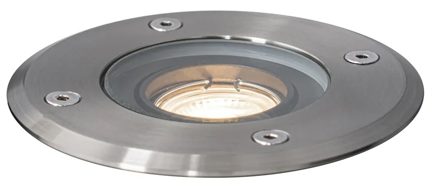 Set van 6 Moderne buiten grondspots staal 35 mm verstelbaar IP65 - Delux Modern GU10 IP65 Buitenverlichting